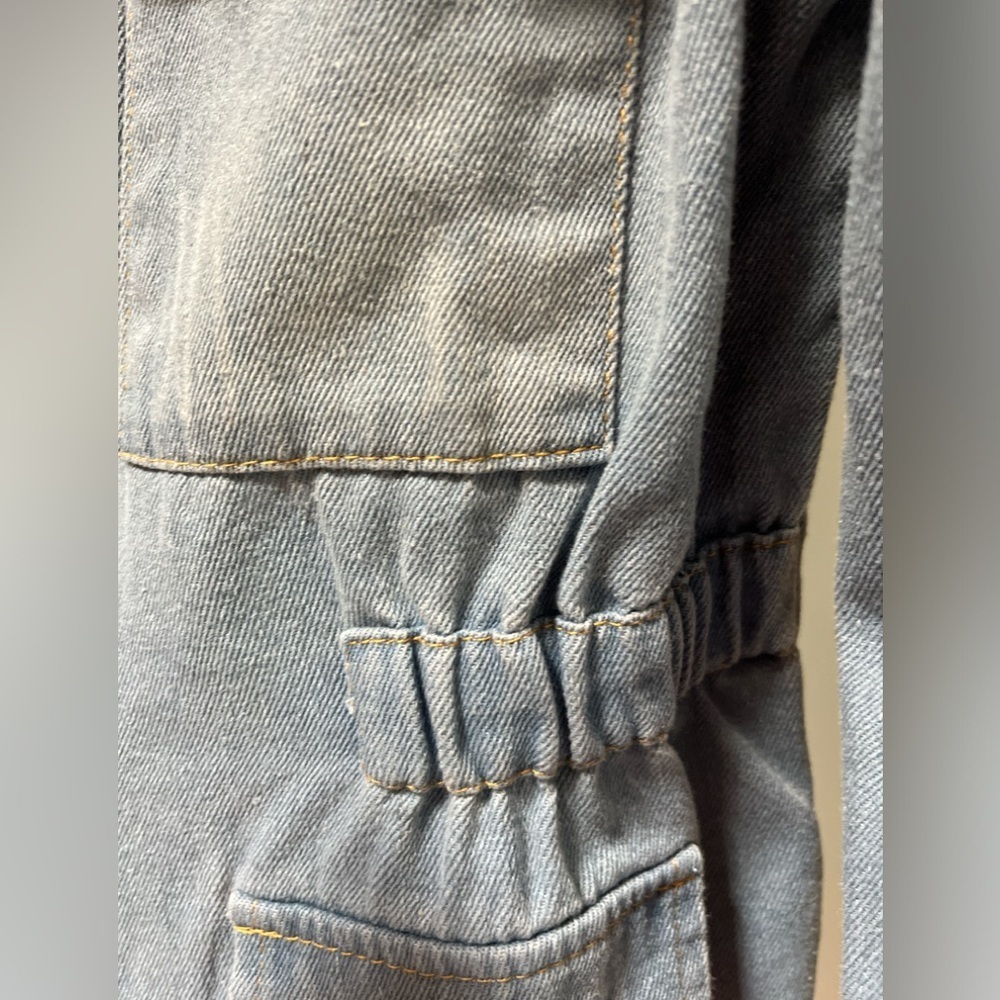NWT!  Jeans Jacket Zip up Peplum - Picture 4 of 12